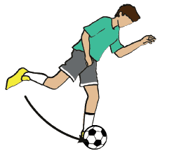 Posisi pergelangan kaki yang benar saat melakukan teknik dasar mengumpan atau menendang bola dengan kaki bagian dalam adalah